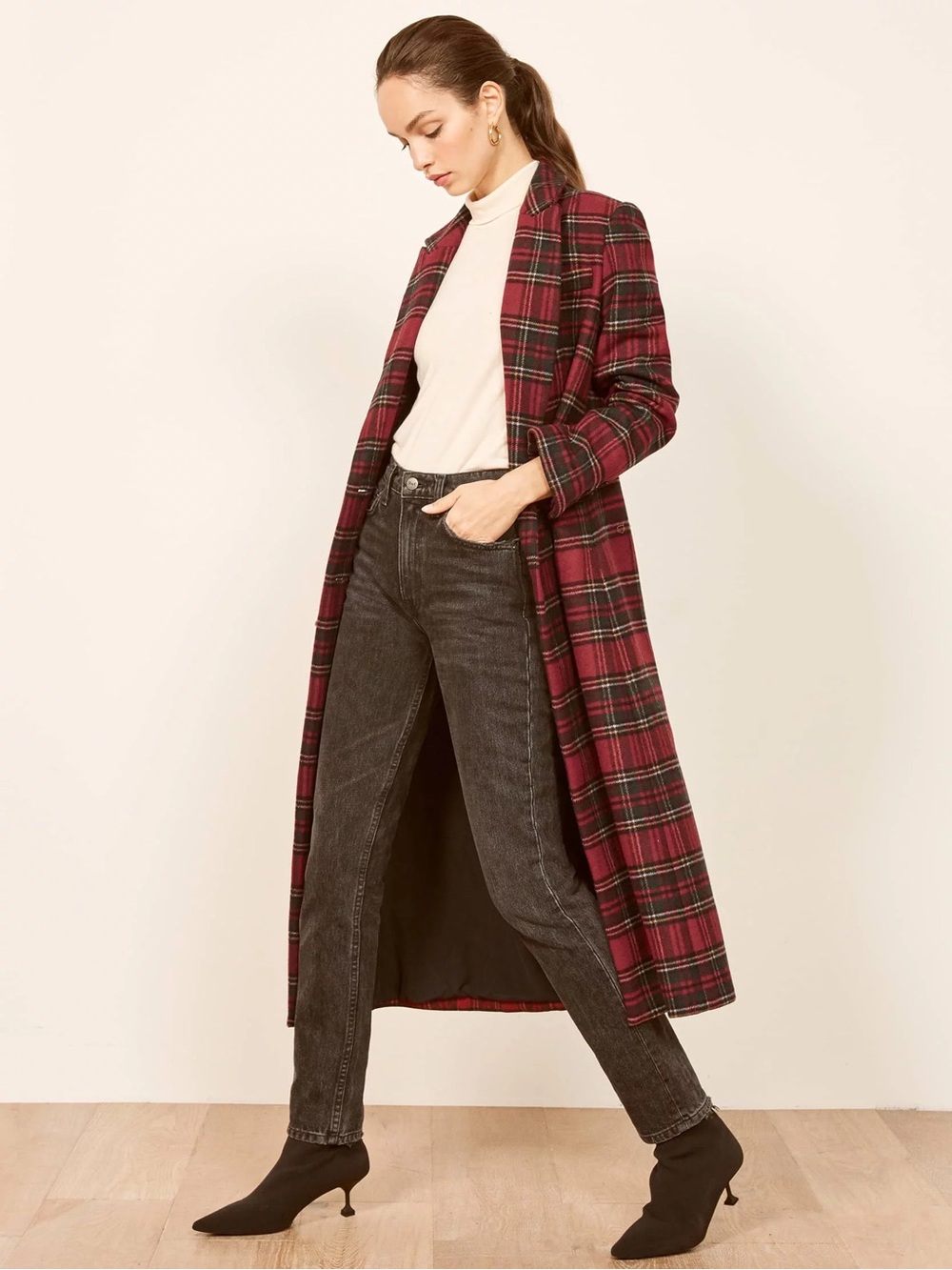 Reformation Middlebury Plaid Coat